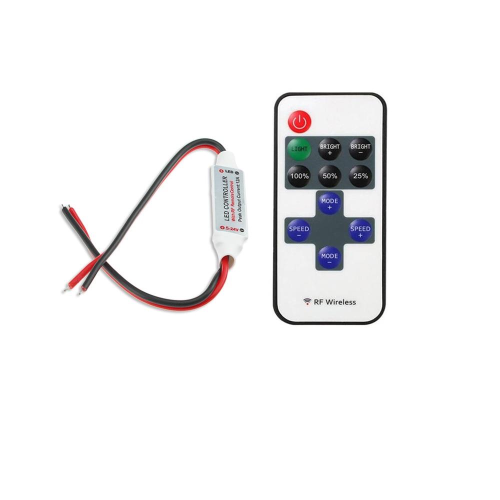 Прочный 12V RF беспроводной пульт дистанционного управления для мини светодиодной ленты, выключатель, диммер, контроллер