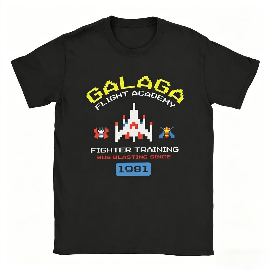 80s 70s Arcade Galaga Video Game Vintage Tshrit Invader Space Gaming Alien Unisex T Shirt Harajuku Style Retro Casual Summer Tees