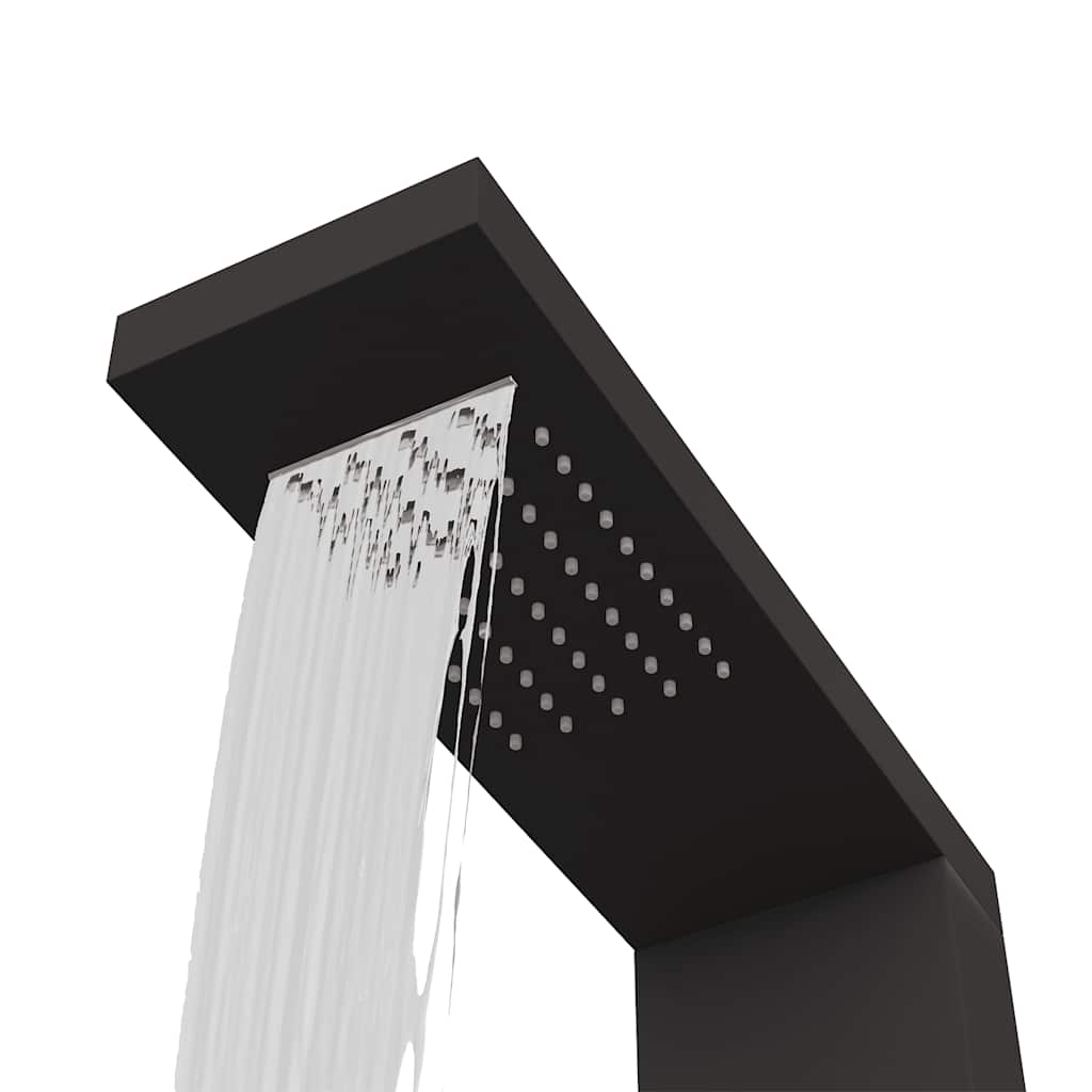 Vidaxl Panel Prysznicowy, Aluminiowy, Czarny