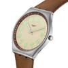 Swatch SKIN IRONY серия кварцевый механизм простой коричневый тон модные светящиеся часы 43 мм бежевый циферблат корпус из нержавеющей стали кожаный ремешок SS07S135