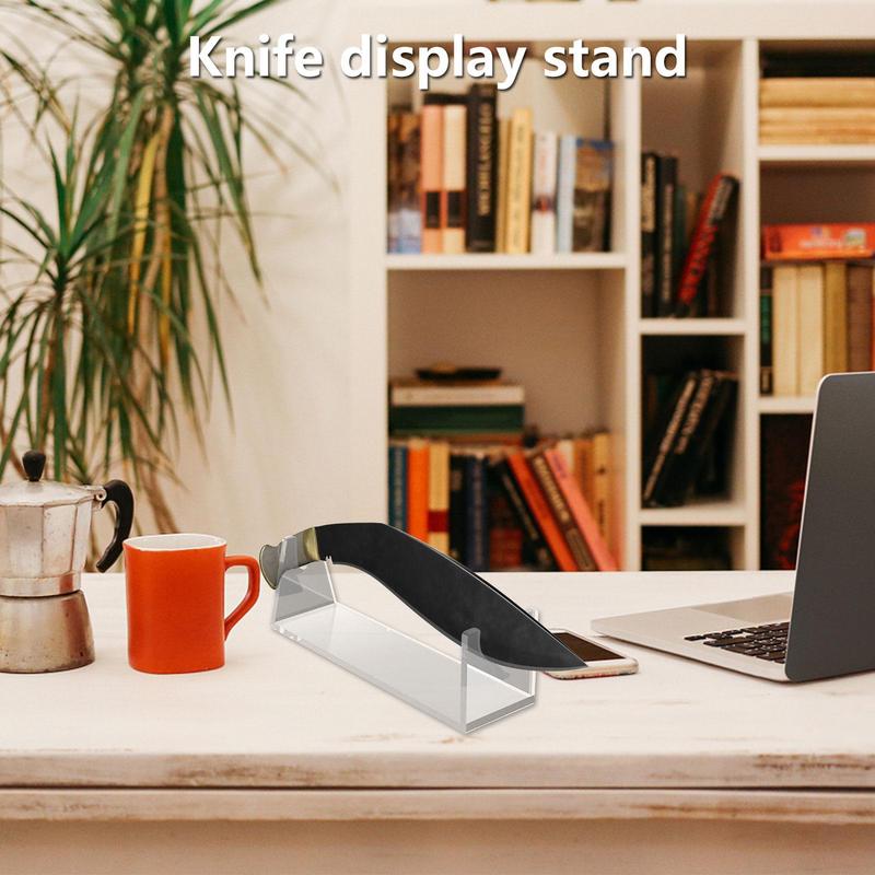 1pcs Acrylic Knife Display Stand Clear Holder Mini Easels For Coin Photos Medals Stones Cards Display Show Home Decoration