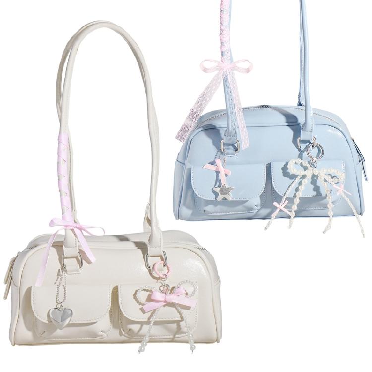 3 шт. Имитация жемчуга Бантик Сердце Звезда Брелок Брелок Изысканный Брелок Ручной работы Автомобильный Ключ Украшение для Женщин