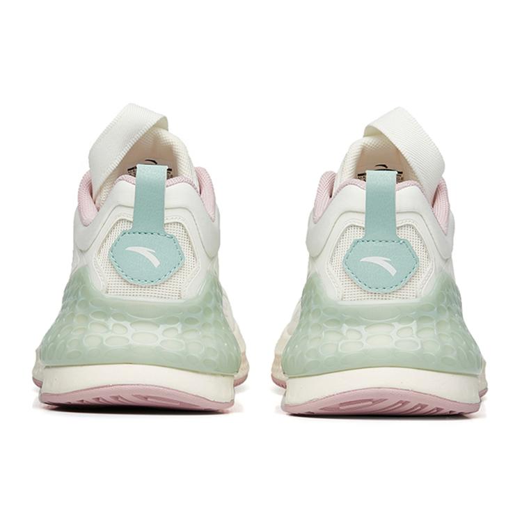 Anta C37+ Soft Sole Breathable Low top Running Shoes Women's White Gray Green 922235537-1