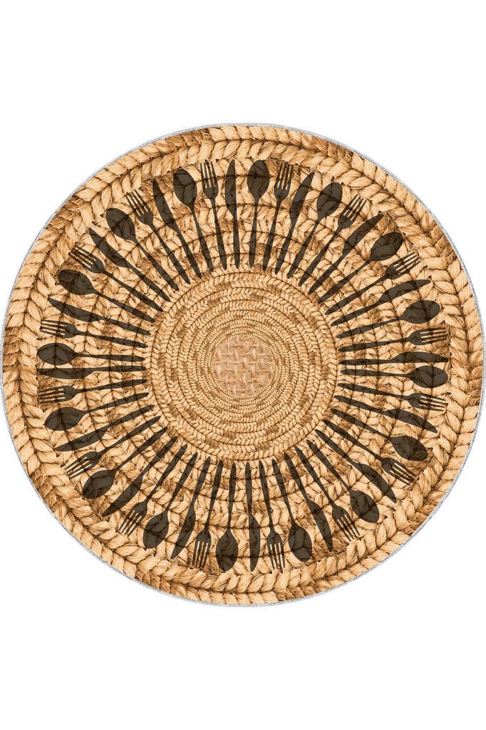 Rovigo Home Моющийся круглый ковер с принтом RHM7056-SD328