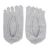 Women Toe Socks No Show Low Cut Thin Non Slip Invisible Breathable Socks with Gel TabGray