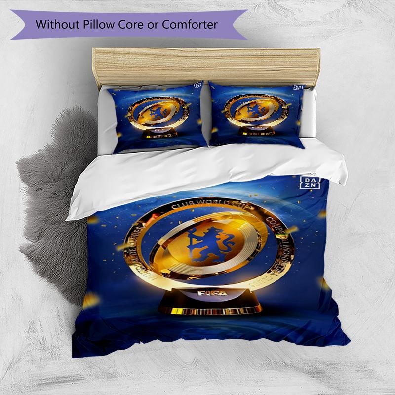 3pcs Duvet Cover Set (1*Duvet Cover + 2*Pillowcase, Without Core),football club.C Print Bedding Set, Bedroom Decor, All‑Season, Birthday Gift