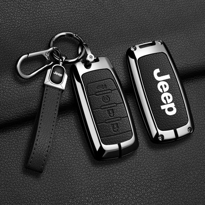 Совместимый чехол для ключа Jeep для Compass, Renegade, Cherokee, Grand Commander, Grand Cherokee