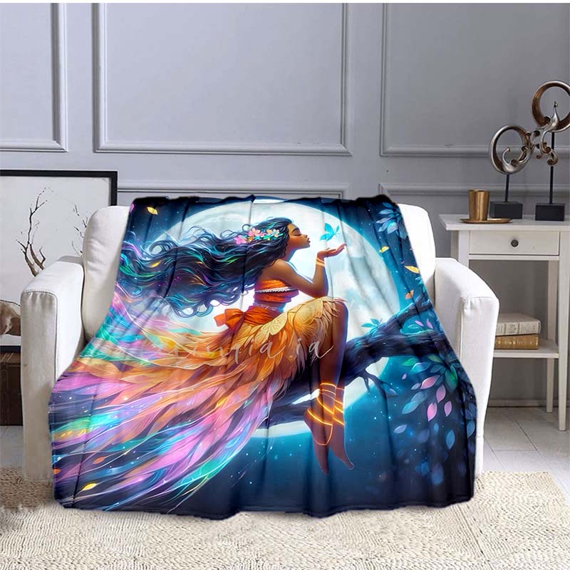 Disney Moana Pattern Blanket Warm Soft Fluffy Kids and Adults Sofa Bed Throw Blanket Outdoor Travel Camping Blanket Luxury Gifts