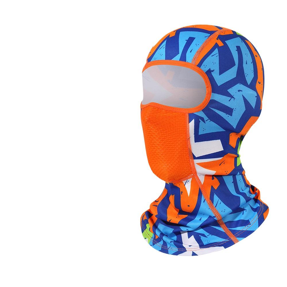 Full Face Sun Protection Head Cover Funny Printed Breathable Quick Dry for Cycling Hiking Fishing Windproof Neck Protection