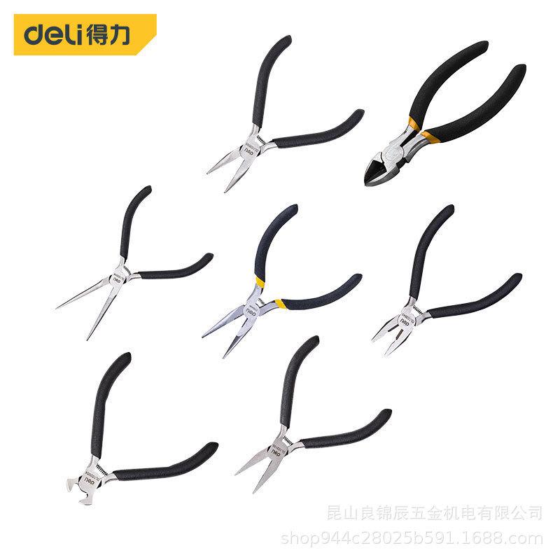 Мини-плоскогубцы Deli Tools 5 дюймов, многофункциональные, с удлиненными и плоскими губками