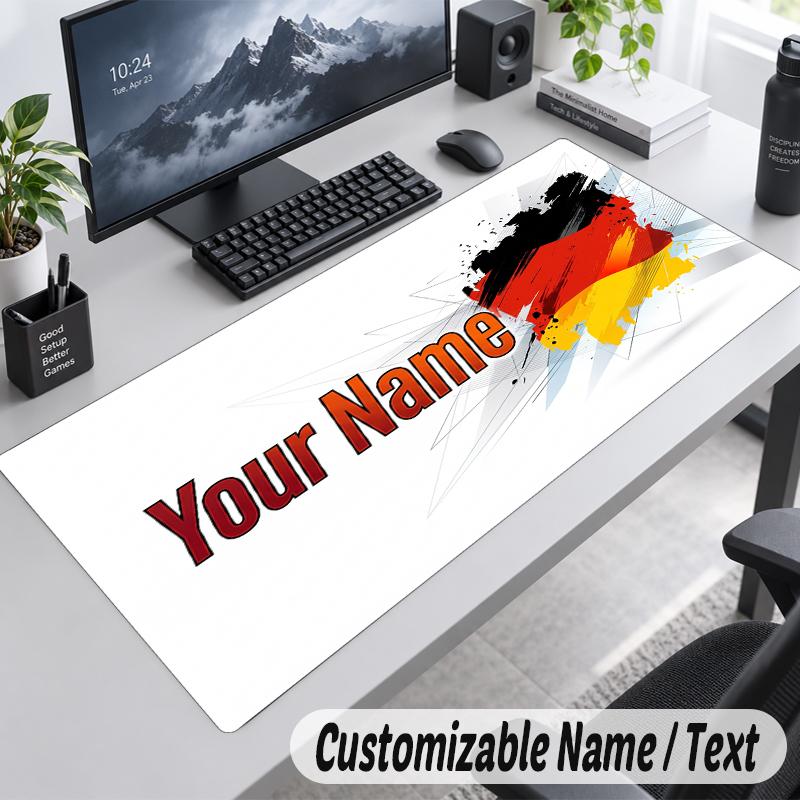Custom Name Text Mouse Pad Germany national football team Personalized Desk Pad For Work And Gaming