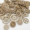 50 шт. Необработанные деревянные шестеренки для DIY в деревенском и стимпанк декоре