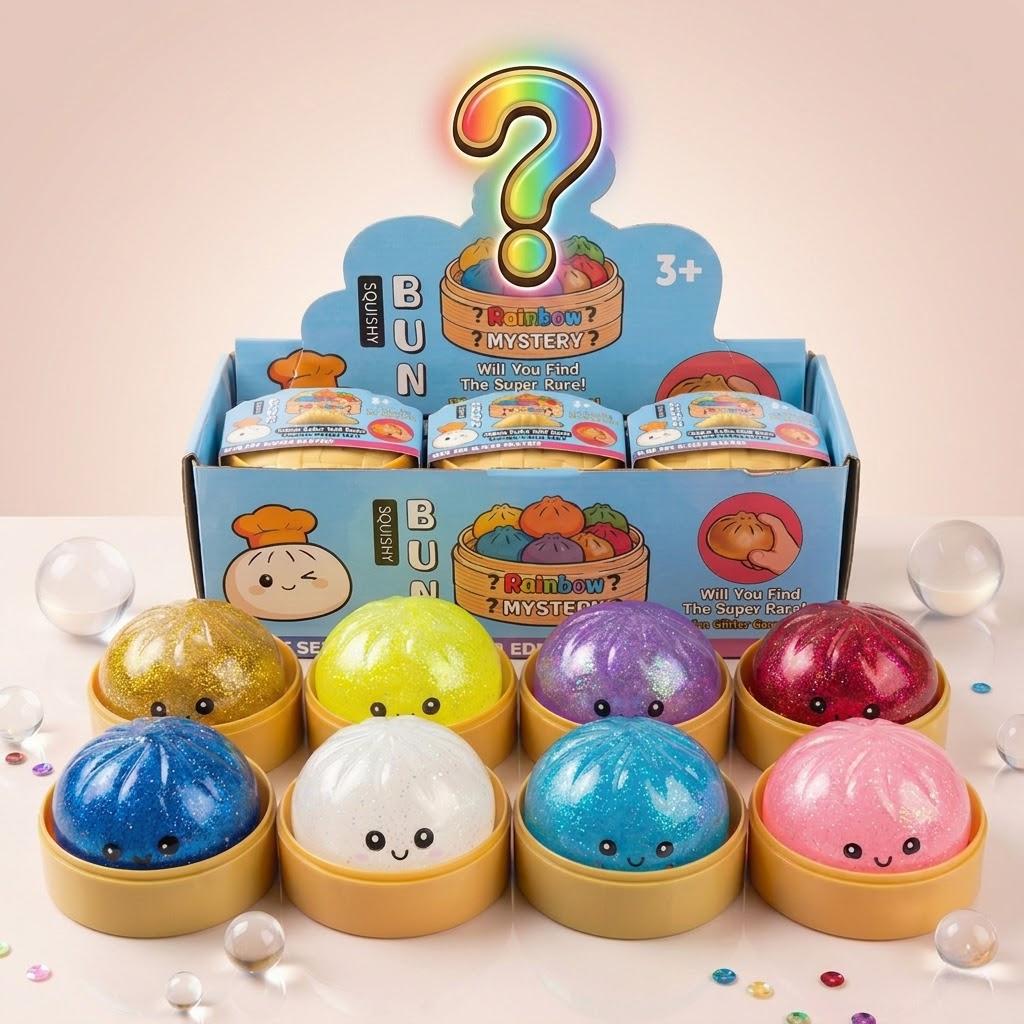 Maltose Giant Dumpling Squishy: Big Dough Squeeze Ball with Bamboo Steamer, Premium Taba Fidget, Office Stress Venting Toy