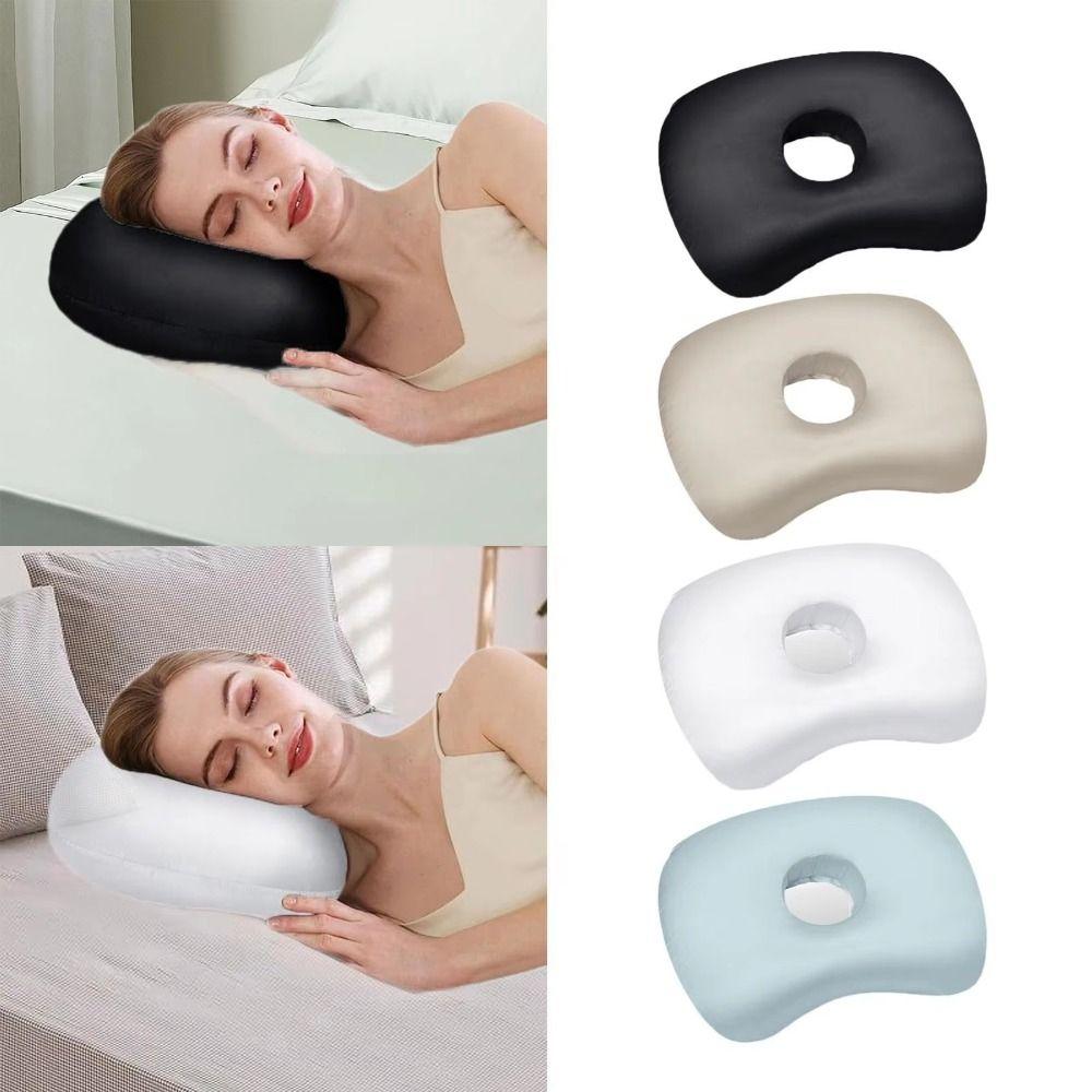 Portable Ear Piercing Pillow Ergonomic Ear Hole Donut Pillow Soft Ear Guard Pillow  Bedroom