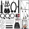 Fitness LAT Pulldown and Lift Pulley System with DIY Pulley Cable Attachment for Gym Pulldown Machine Tricep Extension Workout Biceps Curl Back