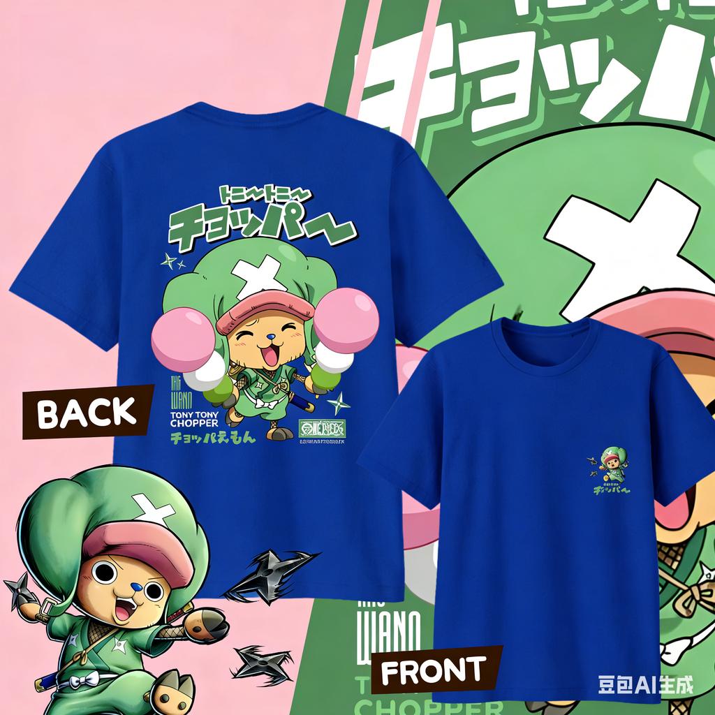 Anime One Piece Tony Tony Chopper Cotton Tshirt 2026 Summer KidsUnisexsWomens Fashion Casual Short Sleeved Tshirt Streetwear