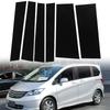 6pcs Car Window Door Column B C Pillar Post Trim Cover Glossy Black PC Stickers Accessories for Honda Freed GB3/GB4/GP3 2008-2016