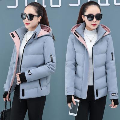 Женская куртка пуховик большого размера на осень-зиму, утепленная, утолщенная, с капюшоном, короткая, повседневная, свободного кроя, на молнии