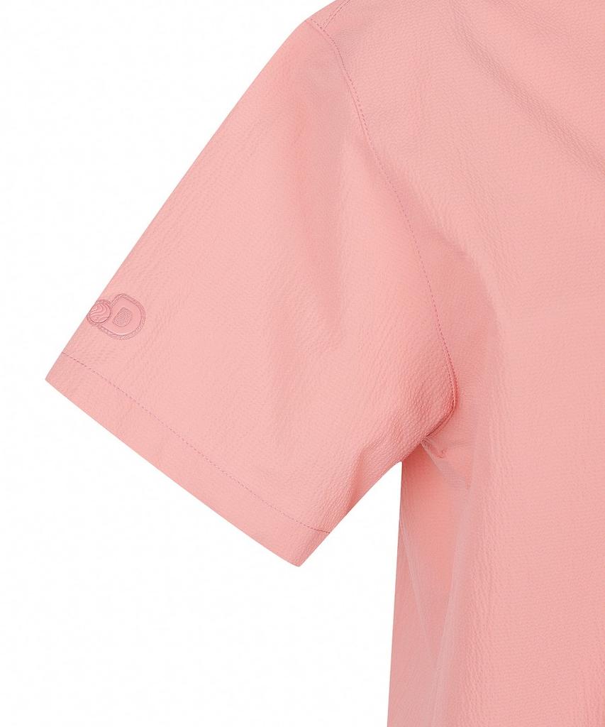 DISCOVERY EXPEDITION Women'S Seersucker Woven Short Sleeve T-Shirt (Peach)