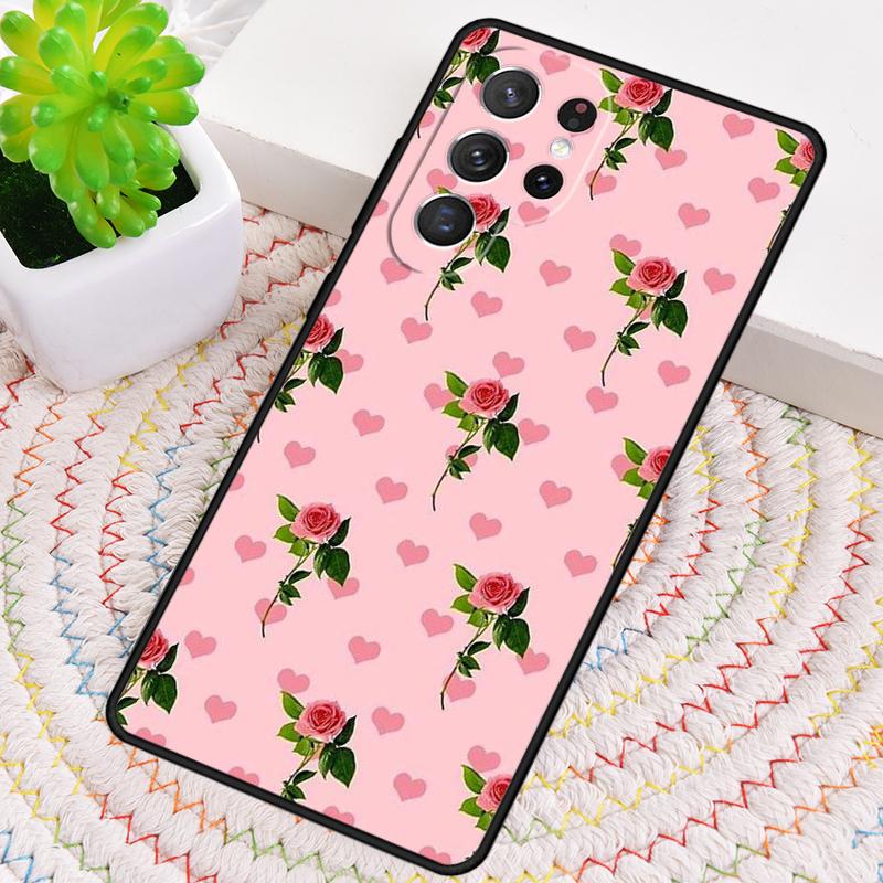 Red Aesthetic TPU Phone Case For Samsung Galaxy note 10 pro S26 S25 S24 S23 S22 Ultra Plus S21 FE S20 Shockproof Cover