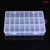 Clear Jewelry Box 24 Grids Plastic Bead Storage Container Earrings Organizer
