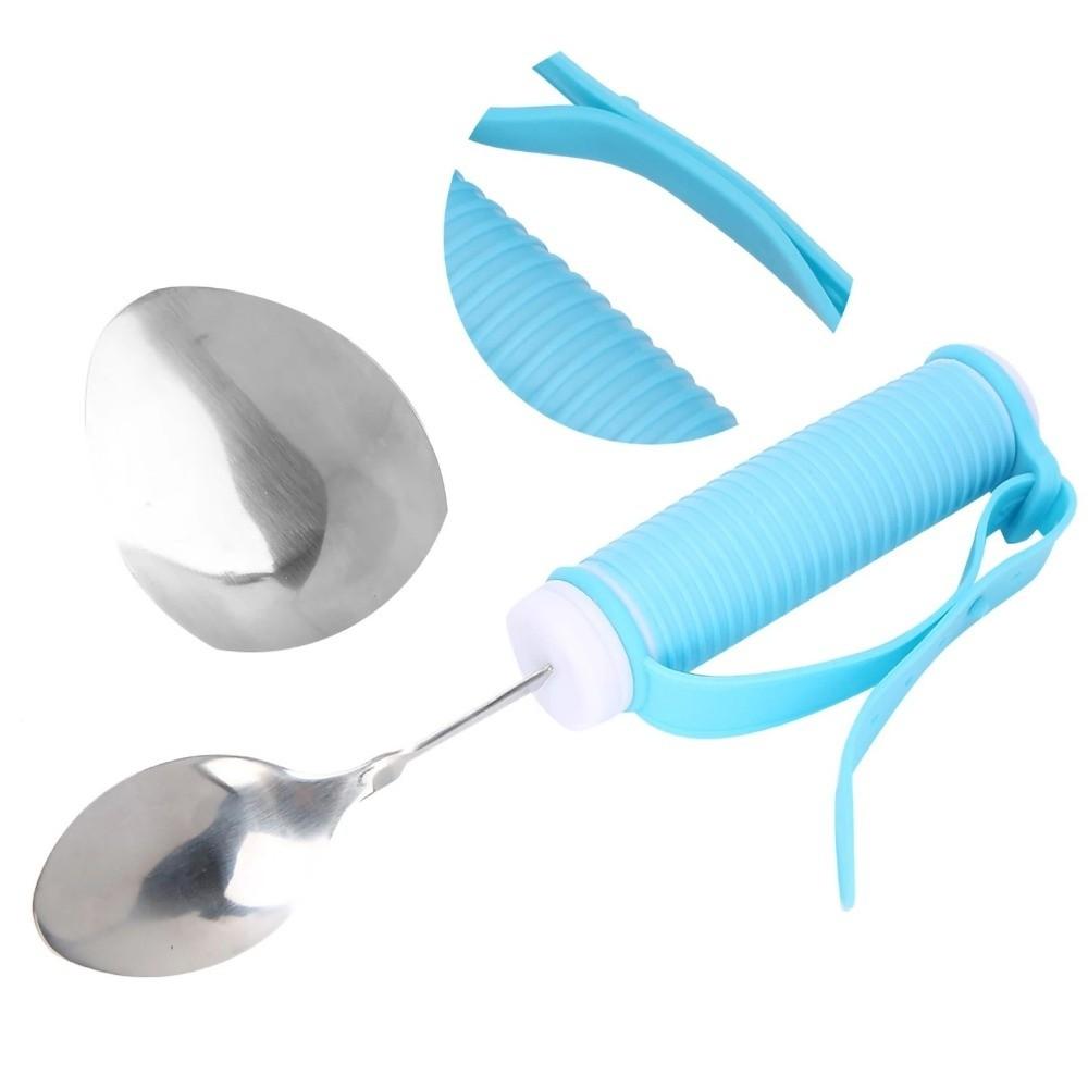 Angle Adjustable Anti-Slip Eating Spoon Anti-Shake Food Aid Fork Stroke Recovery