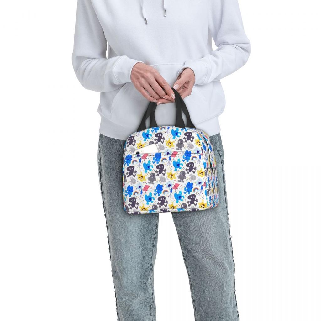Bfdi Pattern Insulated Lunch Bag for Women Children Portable Food Boxes Thermal Lunch Box Tote