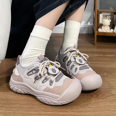 Модные женские кроссовки Лето 2025 Теннисная женская обувь Женская обувь Новые сетчатые кроссовки Розы Повседневная досуговая обувь Сандалии Женские кроссовки Su