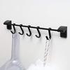 Pearl Metal 5-Hook Magnetic Storage Hooks for Bathrooms and Kitchens, Made in Japan, Black, AZ-5129