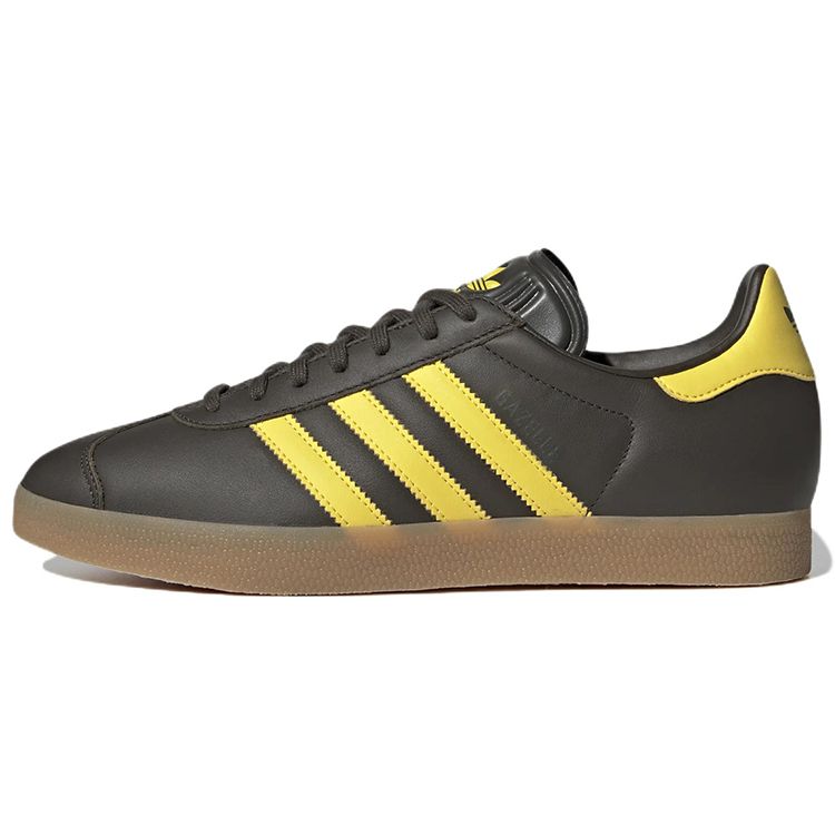 adidas Мужские кроссовки Gazelle Shadow Оливковый с желтым акцентом Коричневый HQ9873
