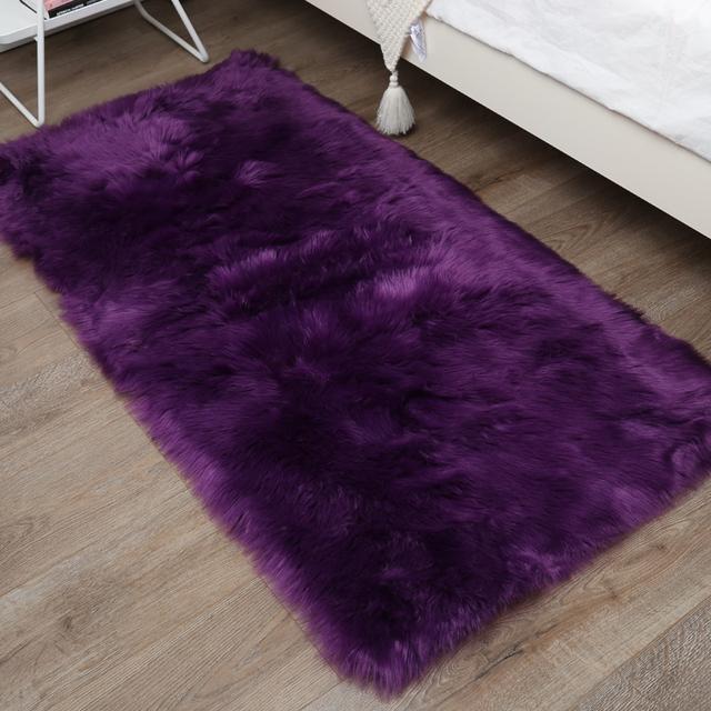 Толстый белый ковер, мягкий мех для гостиной, плюшевый ковер, спальня, искусственная шерсть, пушистые напольные ковры, оконные прикроватные коврики для домашнего декора