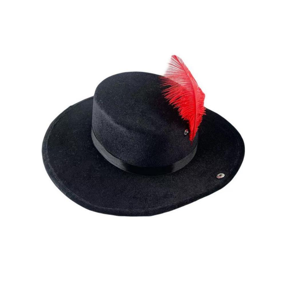 Feather Decor Gentleman Fedoras Hats Wide Brim 1920s Jazz Hat Cosplay Costumes