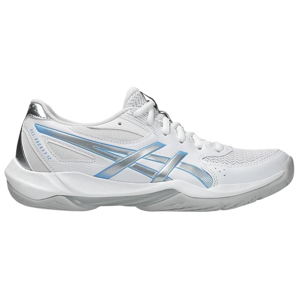 Asics GEL ROCKET 12 Поддержка Дышащие Поддержка Дышащие Волейбольные Туфли Женские Бело-Серые 1072A119-105