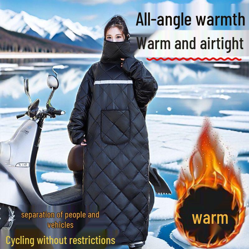 Зимняя флисовая ветровка для велоспорта и мотоциклизма с разделением человек-транспортное средство