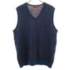 90s Old V Neck Knit Vest M Navy Men's Used