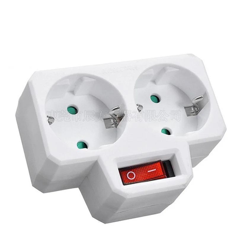 Вилка ЕС 1/2/3/4 розетки Европейский стандарт Адаптер Расширение Сетевая розетка AC Конвертер Адаптер Офис дом Настенное зарядное устройство