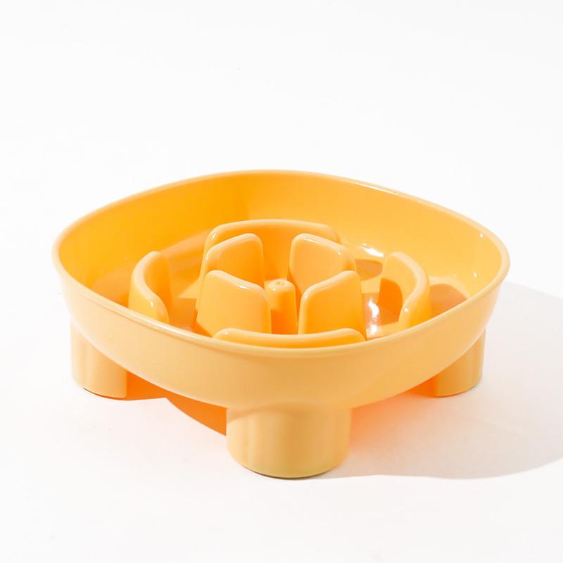 Pet Food Dish With Auto Feeding For Cats And Dogs In Green Yellow Pink Colors