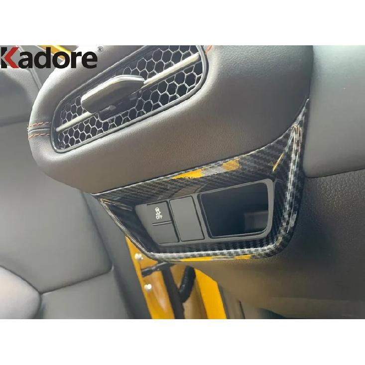 Car Head Light Lamp Switch Button Panel Cover Trim For Honda HR-V 2024 ZR-V -2024 Carbon Fiber Interior Accessories