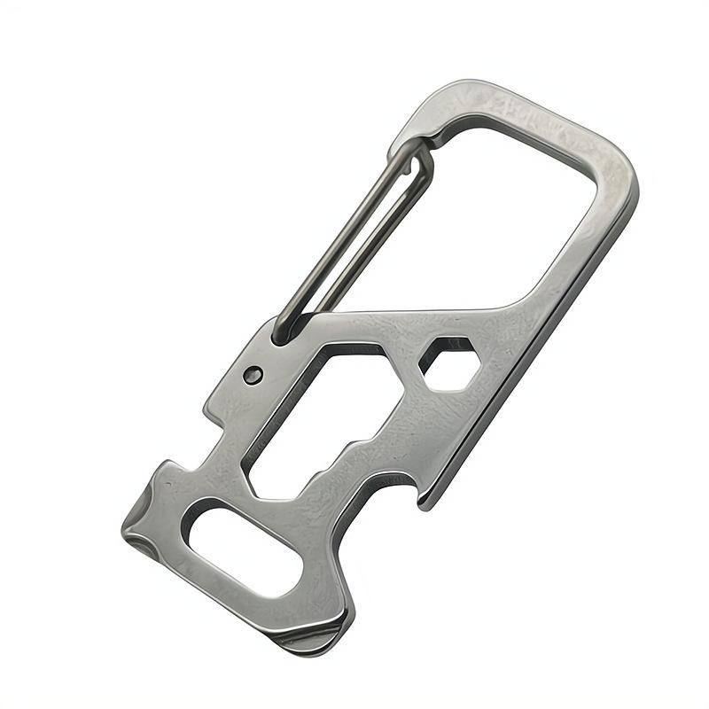 Stainless Steel Multifunctional Keychain Bottle Opener Pendant Car & Backpack Buckle Keyring
