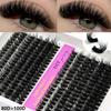 14heat-melting Fluffy Segmented False Eyelash Bundle 80/100D CC/D/DD Curling Tufted Eyelashes Can Prolong the Eyelash