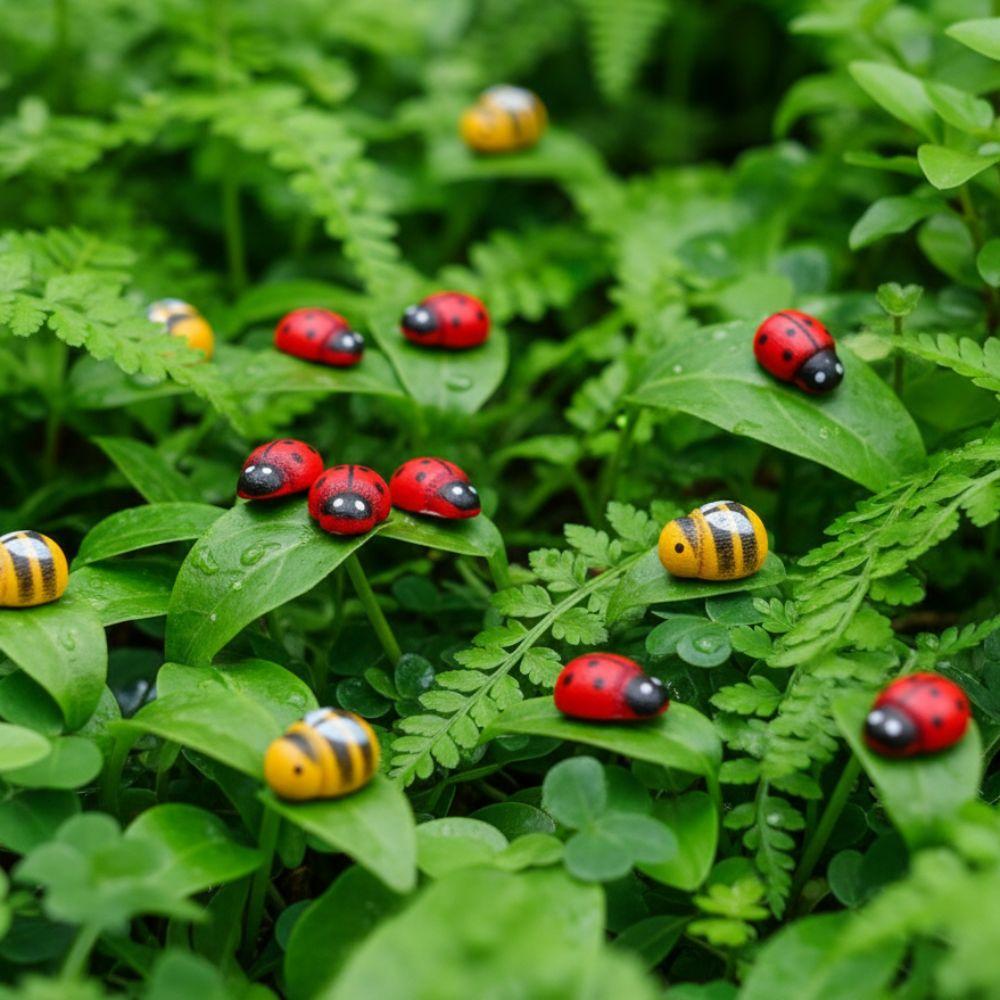 35/100pcs Tiny Size Flatback Wood Bumble Bee Insect Self-Adhesive Embellishments  Party Home Decor