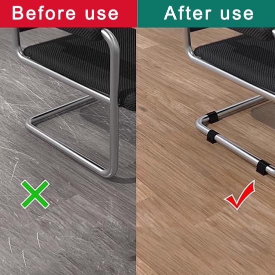 24 шт. Пластиковые протекторы для ножек стула Защита пола U-образные колпачки для ножек мебели Легкая установка Нескользящий стул