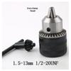 1 Набор 2-13 мм / 1,5-10 мм Быстросменные 1/4" Шестигранный Хвостовик / SDS / 1/2" Квадратный Патрон Адаптер 1/2"-20UNF Ключ для Патрона Дрели Инструменты Преобразования