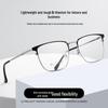 Square Retro Myopia Full Frame Glasses In Ultra-light Pure Titanium for Men - Model 2085H