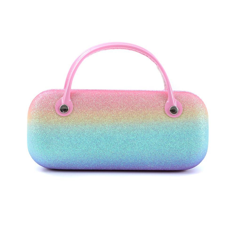 Creative Rainbow Color Glasses Case Laser Portable Sunglasses Storage Box Anti-pressure Protective Box Children