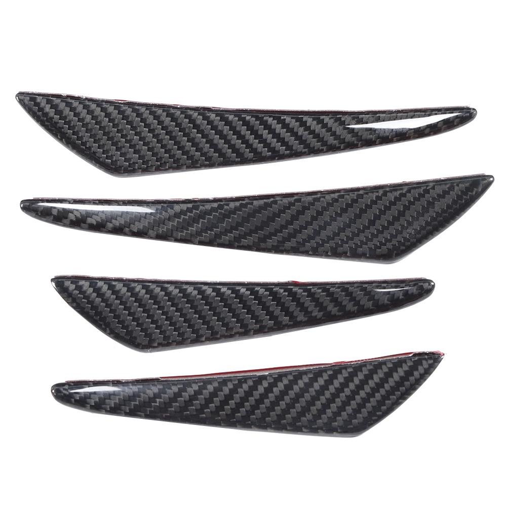 4Pcs Set Universal Carbon Fiber Bumper Canards Lip Spoiler Fit for Honda