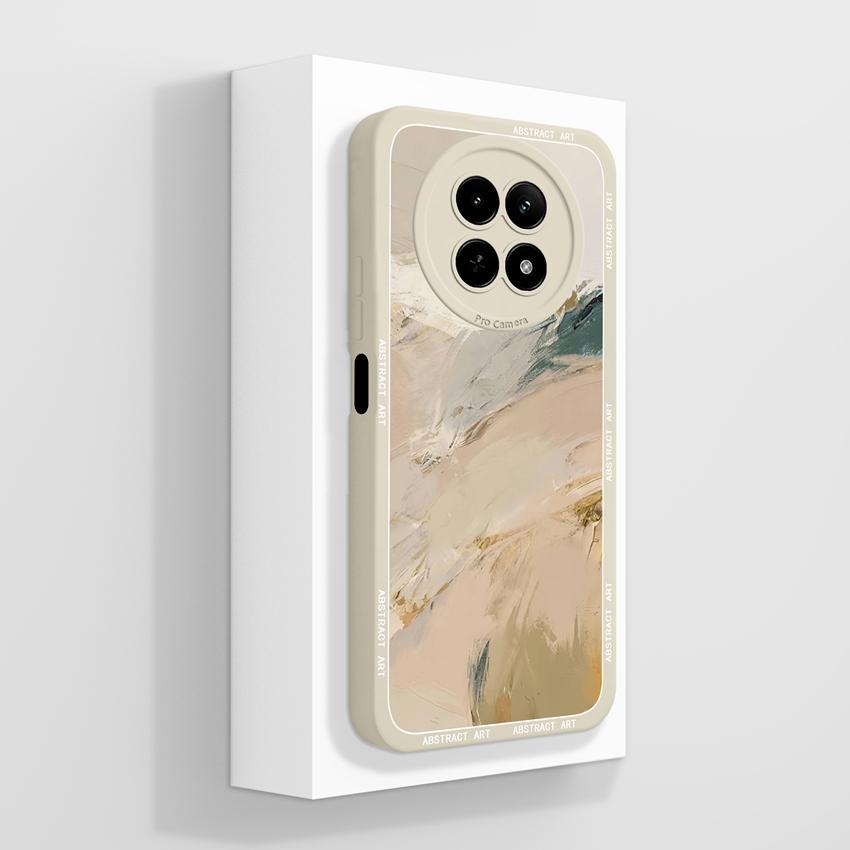 Чехол для Oppo Realme 12 13 14 P1 P2 Pro 14T 12X Сумки для телефона Милые узоры с медвежьими лапками Жидкий силикон Улучшенный пыленепроницаемый защитный чехол для корпуса Oppo