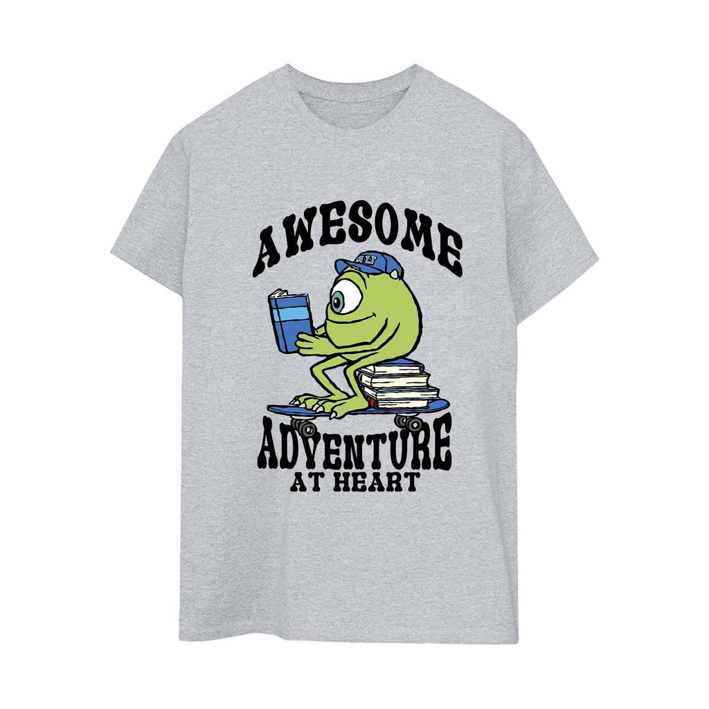 Monsters Inc Womens/Ladies Reading Awesome Mike Cotton Boyfriend T-Shirt