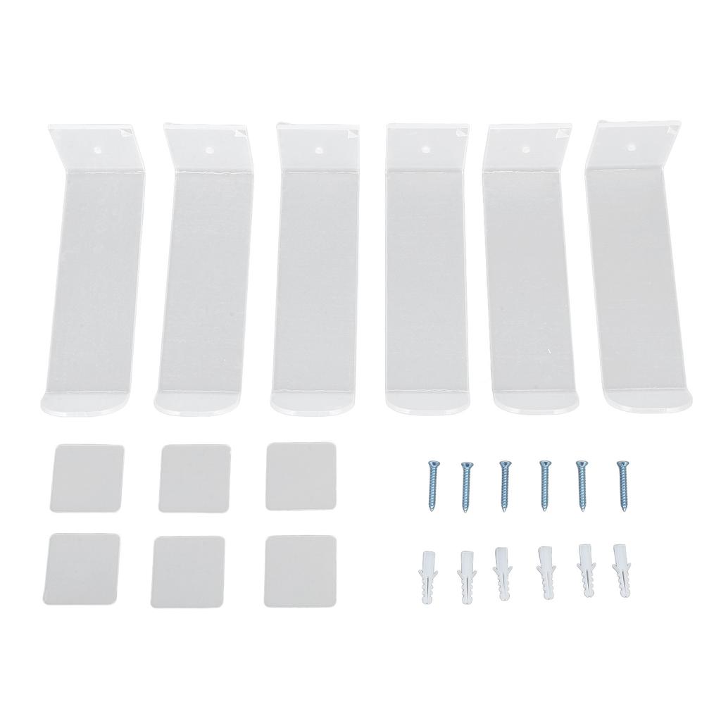 6pcs Acrylic Headband Holder Wall Clear Hanging Headband Organizer Storage Wall Mounted Headband
