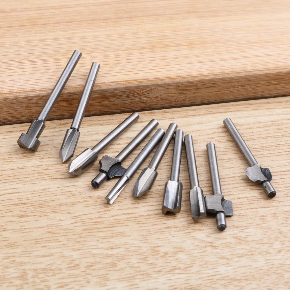 Подходит для электрического торцовочного станка Dremel Rotary Set, 10 шт. 1/8" деревообрабатывающего фрезерного станка для полировки и гравировки